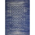 Bashian Bashian E110-DKBL-5X7.6-5362 Everek Collection Geometric Transitional Polypropylene Machine Made Area Rug; Dark Blue - 5 ft. x 7 ft. 6 in. E110-DKBL-5X7.6-5362